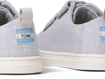 Glacier Gray Intricate Chambray Tiny TOMS Lenny Double Strap Sneakers